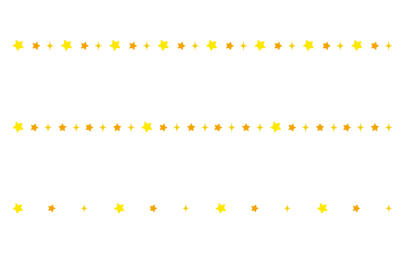 星の罫線イラスト 無料の線 ライン素材 飾り罫線イラスト Com